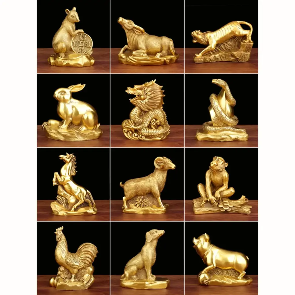 Chinese Zodiac Figurine Set – 12 Mini Statues in Box