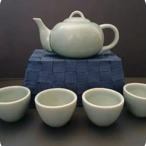 青瓷釉面瓷茶杯 – 四件組